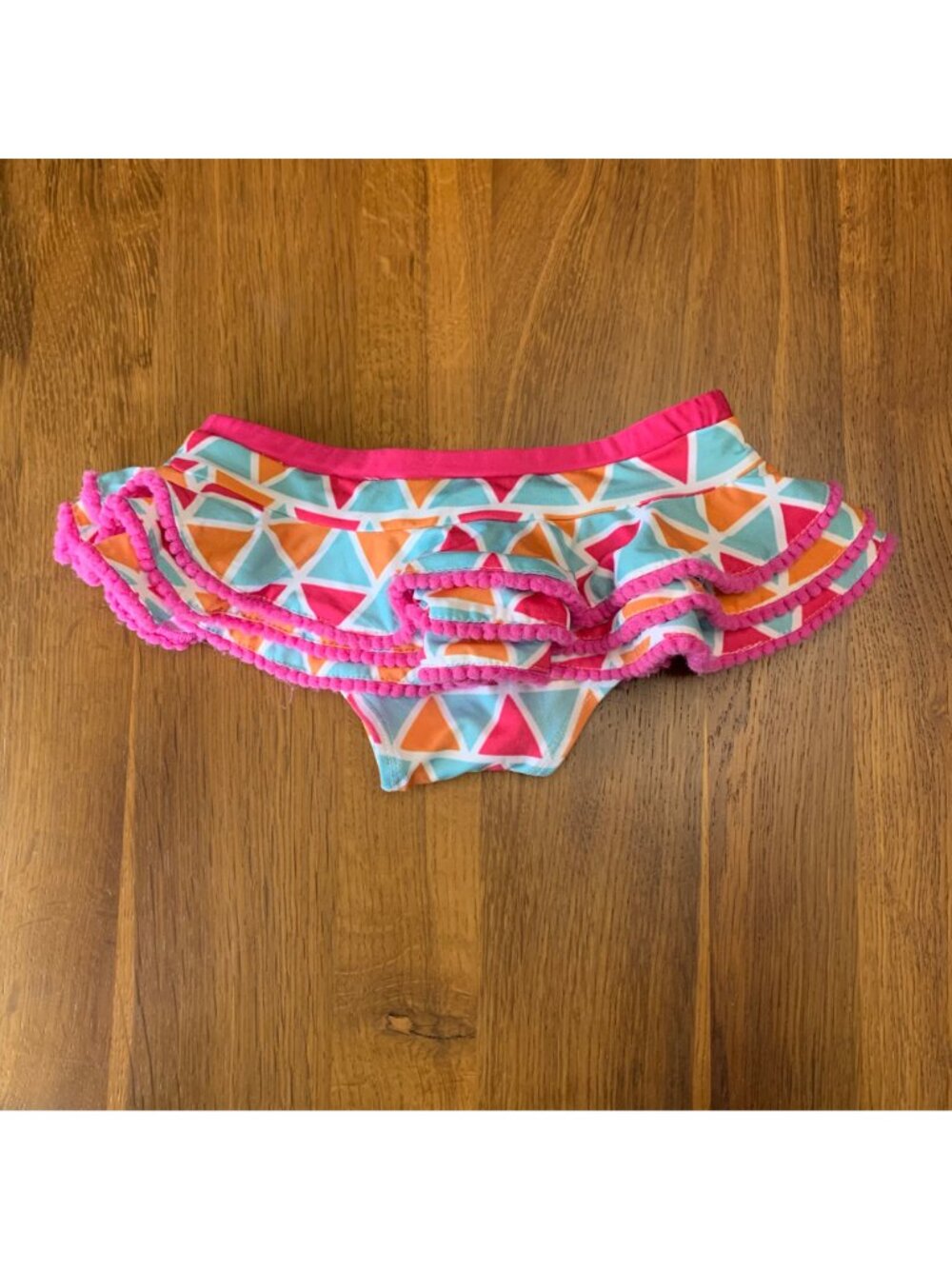 MASALA BABY Ruffle Skirted Swimsuit Girls 4T Mosaic Bikini Set 2 Piece Geometric - Picture 6 of 8
